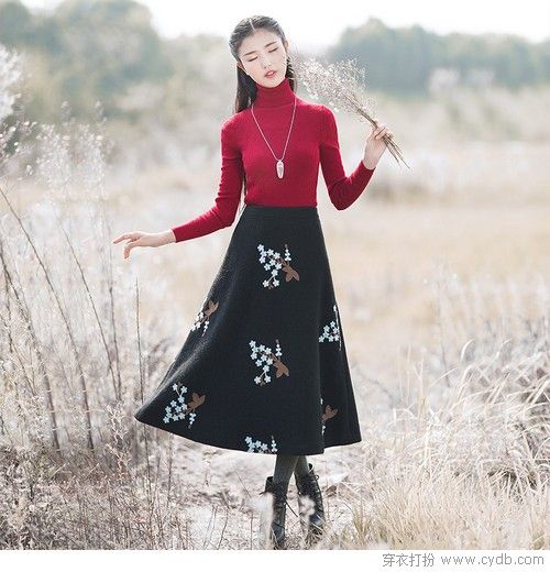 半身裙与针织衫,快速搭配美妙专享