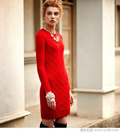 美艳红裙炼就气质暖美人